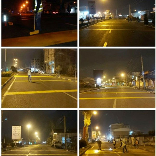 تداوم عملیات رنگ آمیزی سرعت گیرهای سطح شهر 